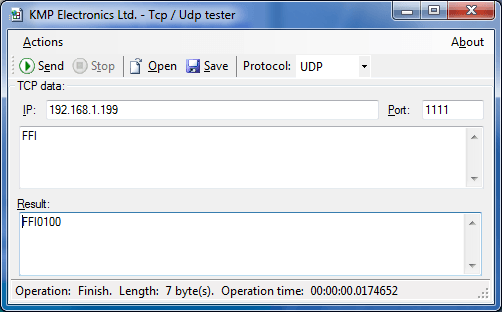 ProDino Ethernet Udp Opto in test